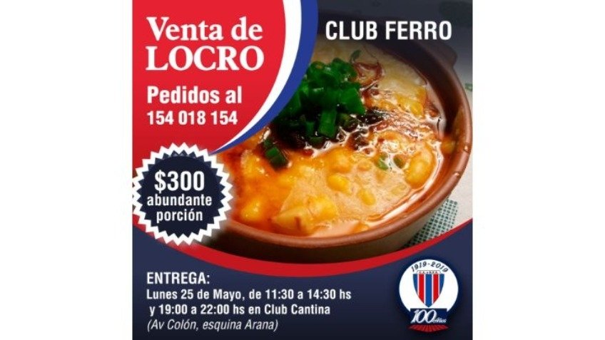 Este 25 de mayo disfrutá el Locro de Ferro